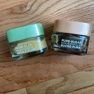 L’Oréal Pure Clay Mask and Pure Sugar Scrub